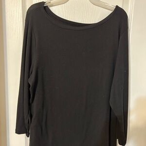 Time and Tru Black Long Sleeve Top